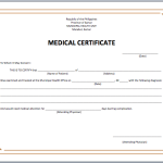 hospital medical certificate format
