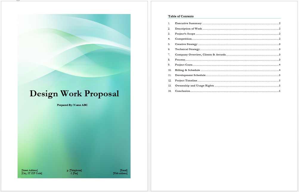 Work Proposal Templates