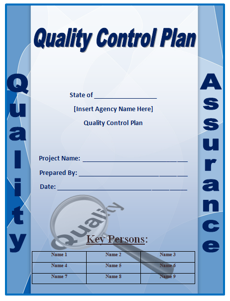 Quality Control Plan Template My Word Templates