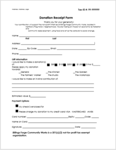 Donation Receipt Form 01