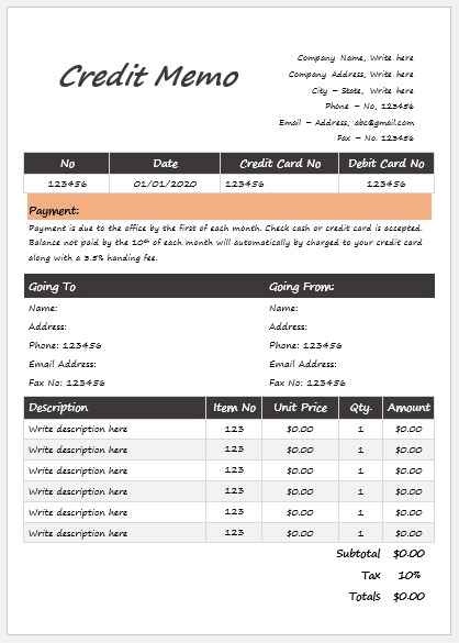 11 Free Credit Memo Templates My Word Templates 11-free-credit-memo-templates-my-word-templates