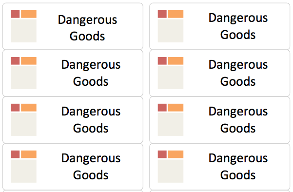Dangerous Goods Label Template