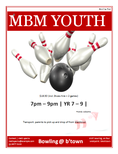 Bowling flyer Template