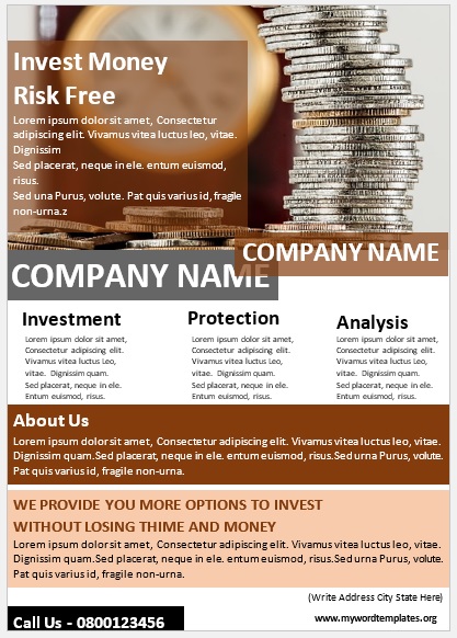 Financial Poster Template For Bank 02