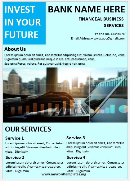 Financial Poster Template For Bank 10