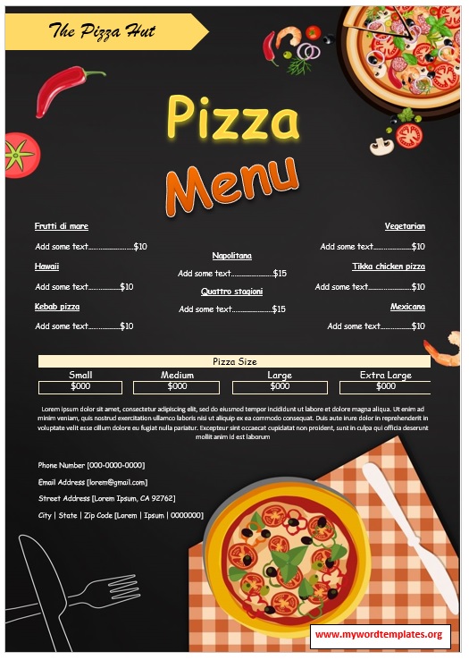pizza menu template 01