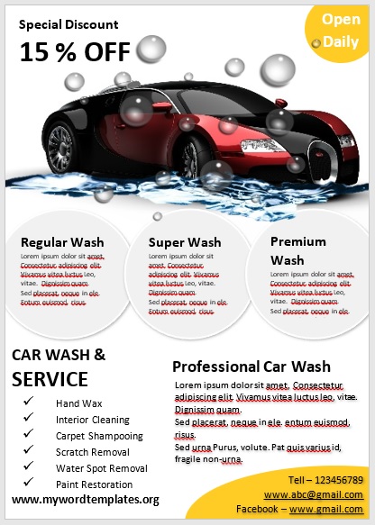 Car Wash Flyer Template 10
