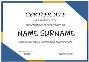 Internship Certificate Template 03
