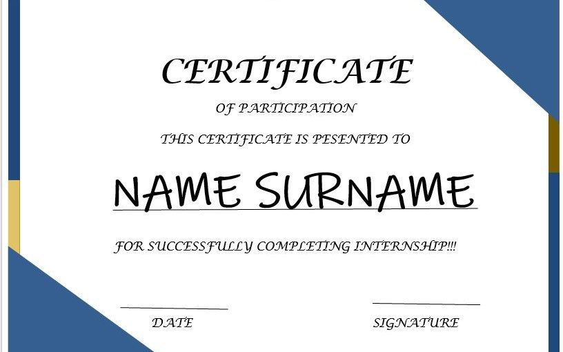 Internship Certificate Template Word Free from www.mywordtemplates.org