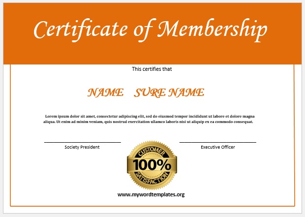Membership Certificate Template 05