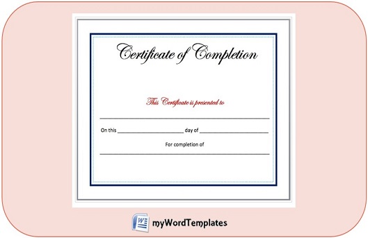 completion certificate template feature image
