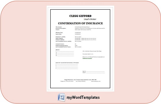 Insurance liability certificate template feature image