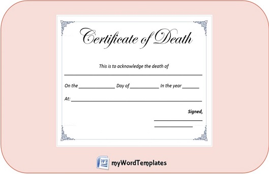 death certificate template feature image