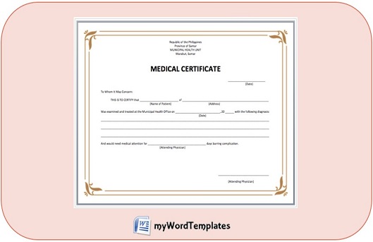 medical certificate template feature image