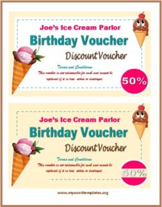Birthday Voucher Template - My Word Templates