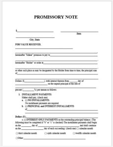 Promissory Note Template 07