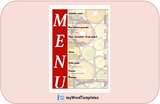 all purpose food menu template feature image