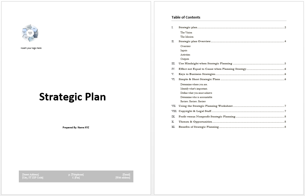Strategic Plan For Nonprofits Template from www.mywordtemplates.org