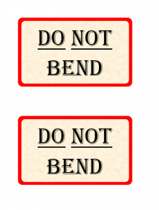 Do Not Bend Label Template