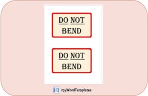 do not bend label template feature image