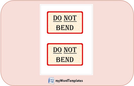 do not bend label template feature image