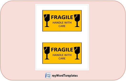 fragile handle with care label template feature image