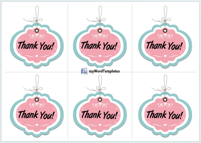 thank you label template printable
