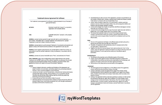 trademark licence agreement template