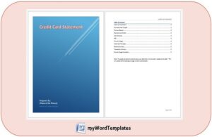 credit card statement template feature image