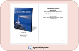 mission statement template image