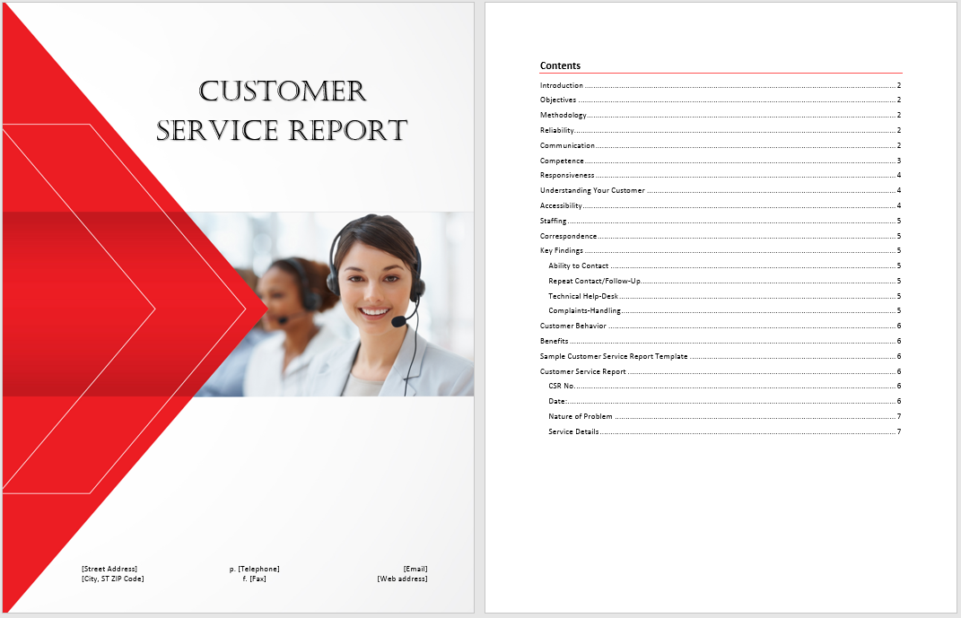 Customer Service Report Template My Word Templates