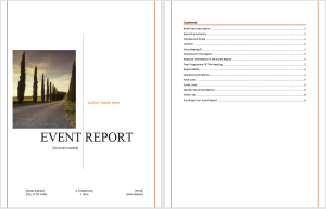 Event Report Template