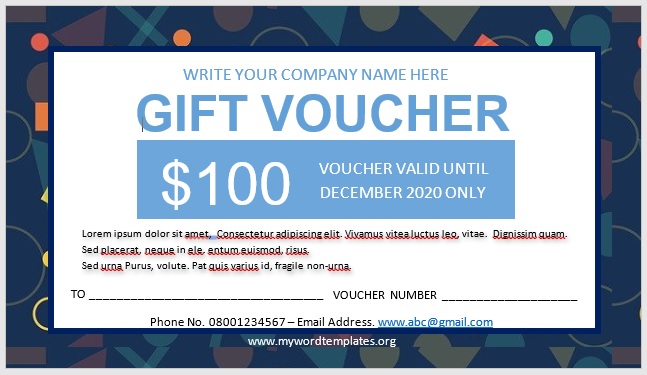 Free Gift Certificate Template 08