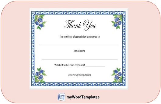 thank you certificate template feature image
