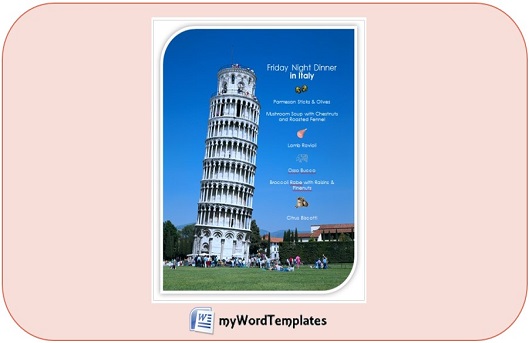 italian menu template feature image