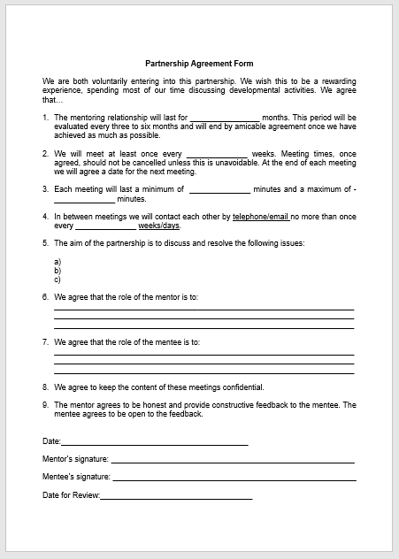 Partnership Agreement Template - MS Word 19