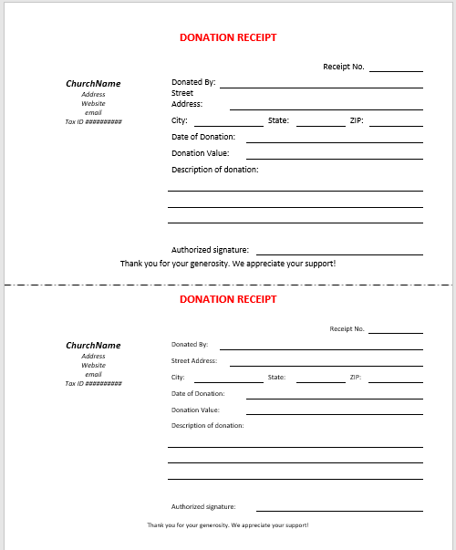 donation receipt templates 15 free printable templates