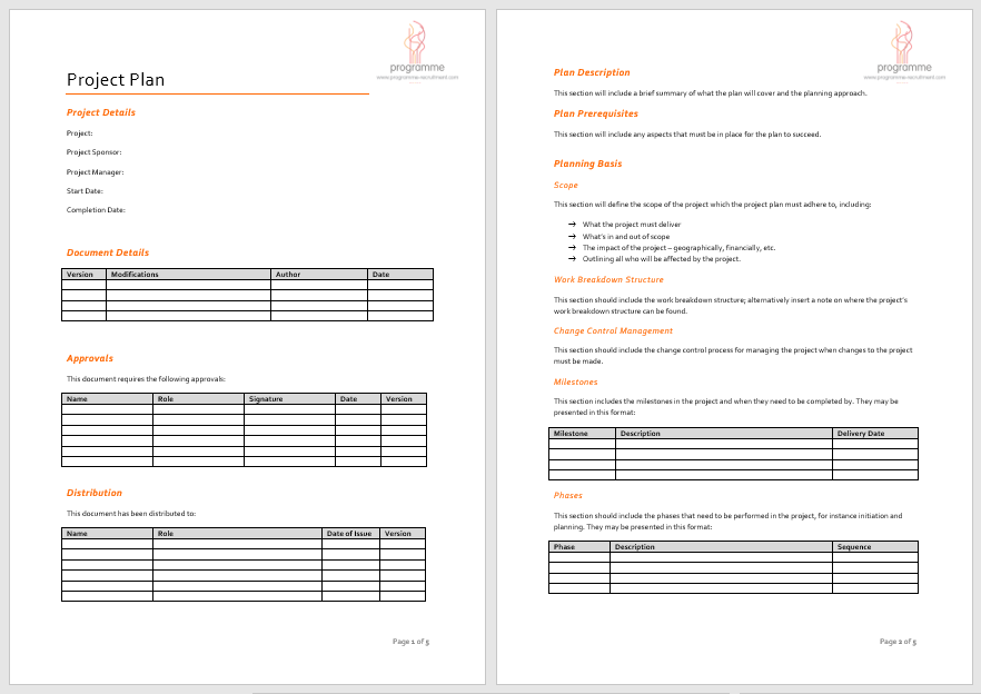 Project Plan Template 08