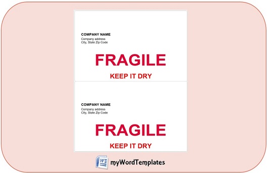 Fragile-Keep-It-Dry-Label- Template-Image