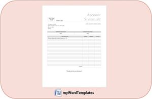 bank statement template feature image