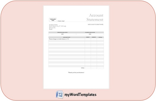bank statement template feature image