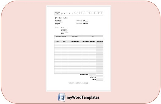 business invoice receipt template image
