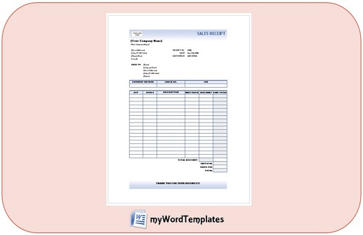 sales receipt template feature image