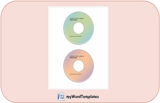 CD DVD label template image