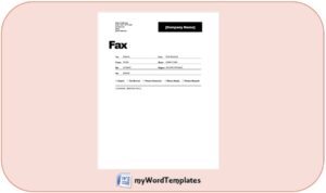 Fax cover sheet template image