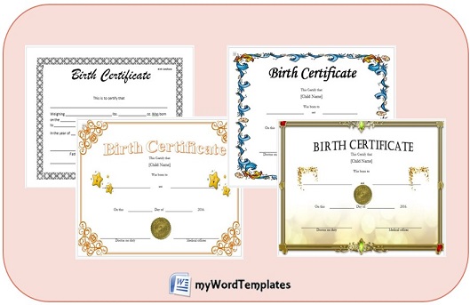 birth certificate templates image