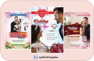 wedding party invitation flyer templates image