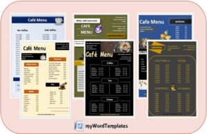 Cafe menu templates image