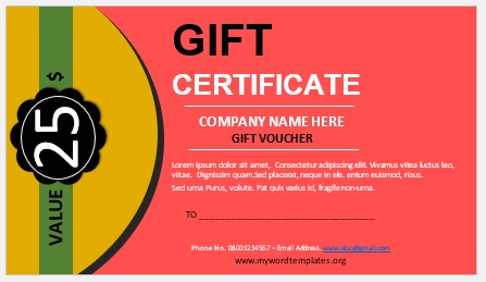 Free Gift Certificate Template 06
