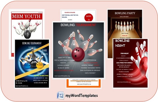 Bowling Flyer Templates Image